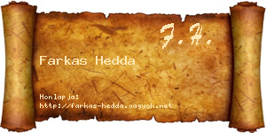 Farkas Hedda névjegykártya